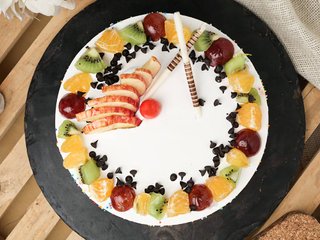 Top View of Fruit Funfetti Vanilla Cake