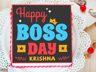 Poster Cake for Happy Boss Day