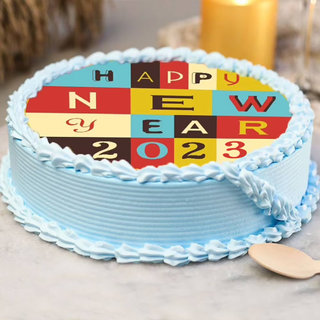 Photo Cake for New Year Celebration 2023