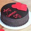 Happy Valentine Choco Truffle Cake with 2 Hearts
