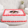 Top Side View of Women's Day Square Shape Photo Cake